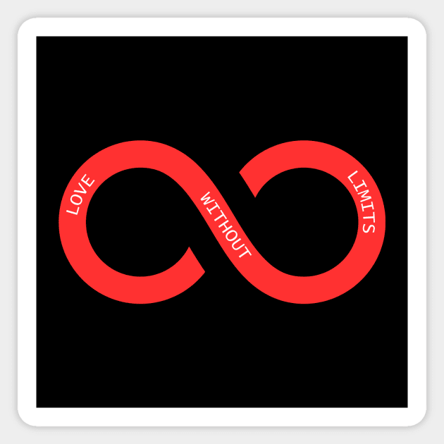 Valentines Day: Love Without Limits Infinity Loop Sticker by Sanu Designs